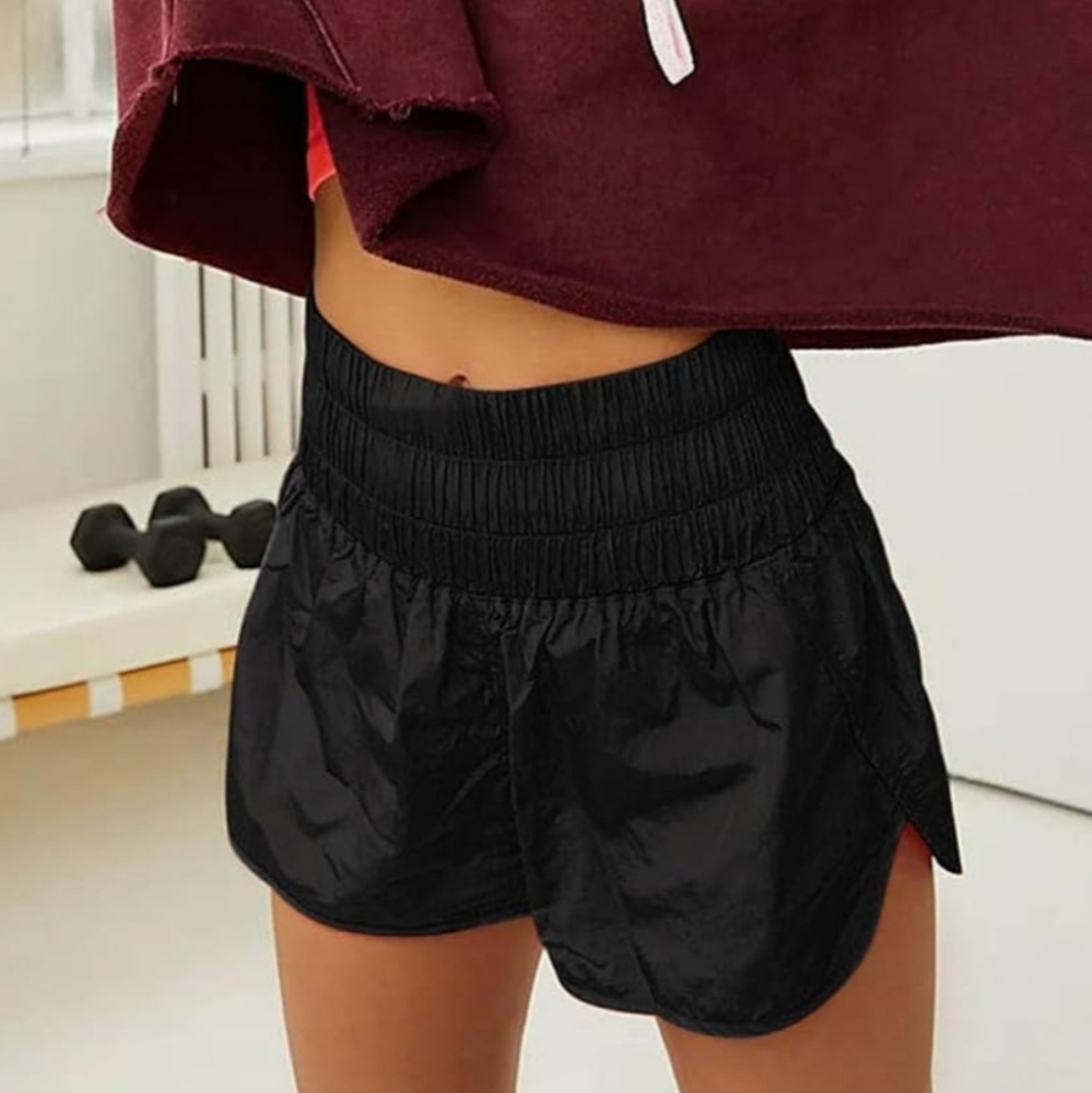 Women's Black Baggy Casual Running Shorts Size 2XL